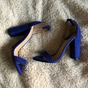 NWT BLUE SUEDE HEELS